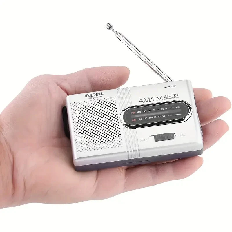 SoundWay Draagbare AM/FM Radio – Stereo Speaker & Koptelefoonaansluiting