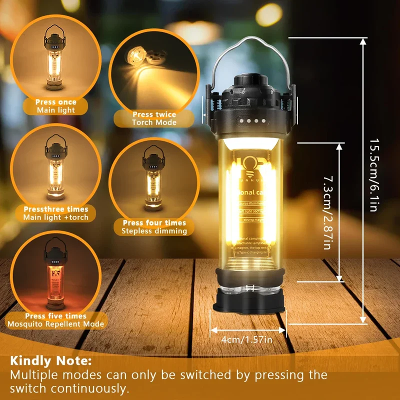NovaLight Campinglamp – 3000mAh Dimbaar & Waterdicht – Buitenlamp