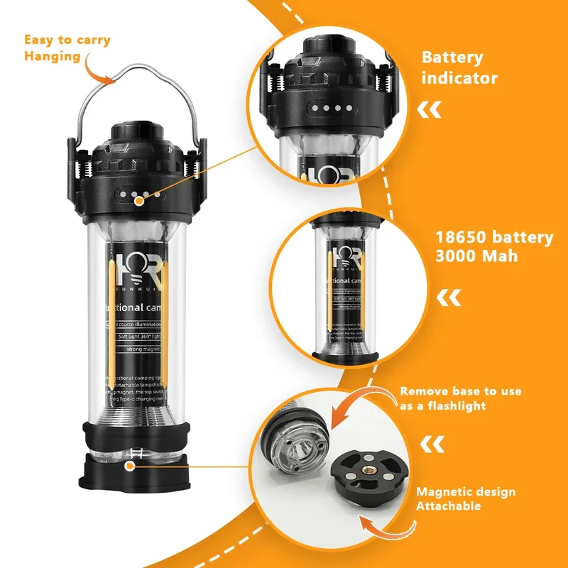 NovaLight Campinglamp – 3000mAh Dimbaar & Waterdicht – Buitenlamp
