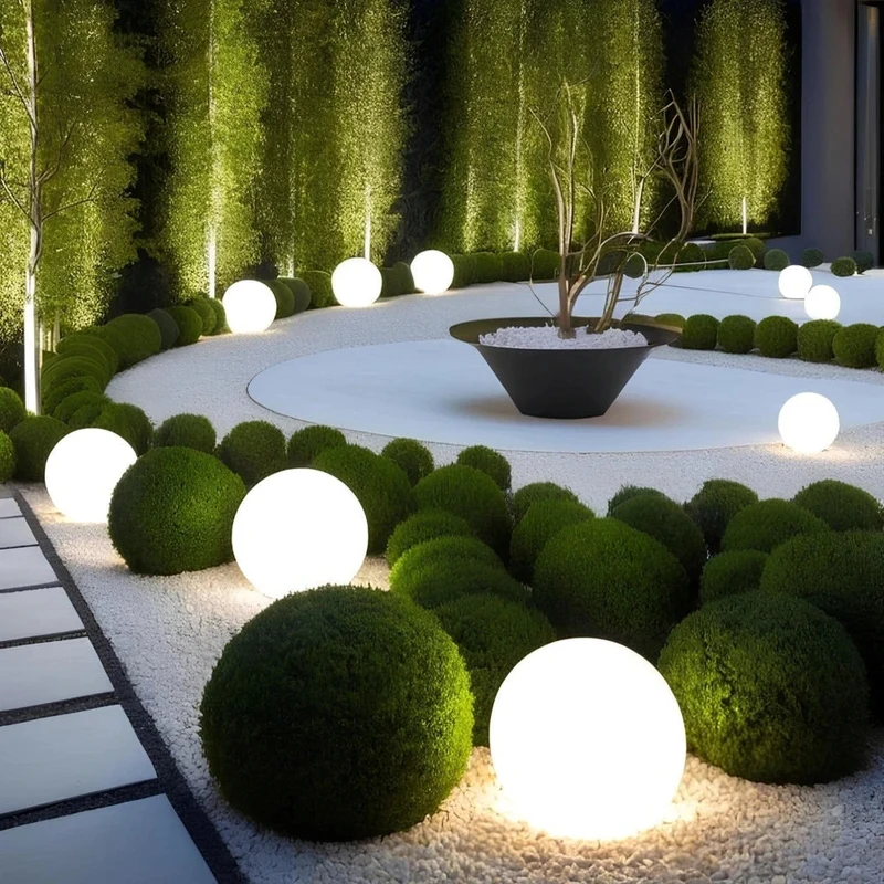 GlowSphere – Sferische tuinlamp met 16 kleuren & afstandsbediening
