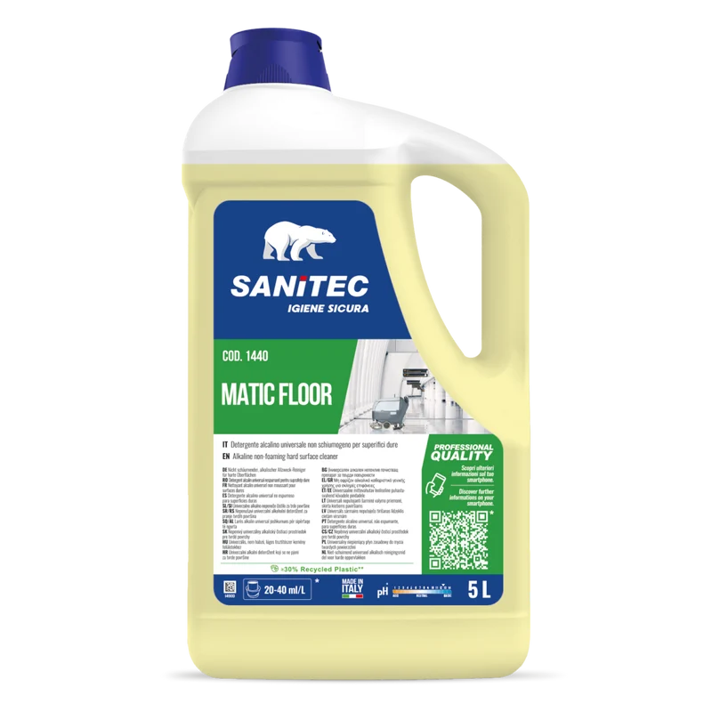 Detergente alcalino per lavasciuga Sanitec Matic Floor 5 litri DISPONIBILE IN 7 GIORNI LAVORATIVI