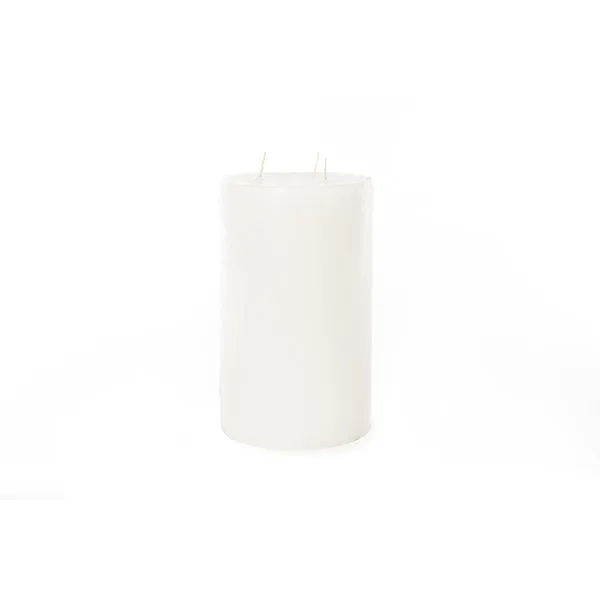 Candela Pillar Profumata Rustica Bianca 25h Cm