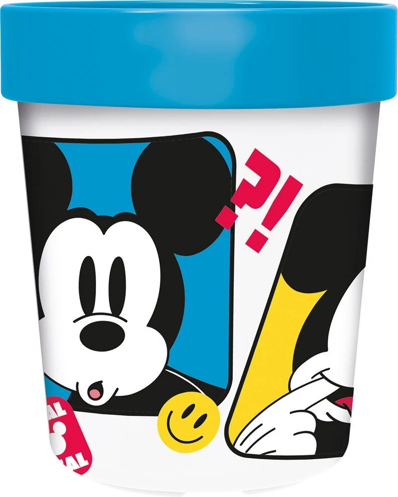 TATAWAY Disney Bicchiere azzurro per in plastica Mickey Mouse Topolino 260 ml