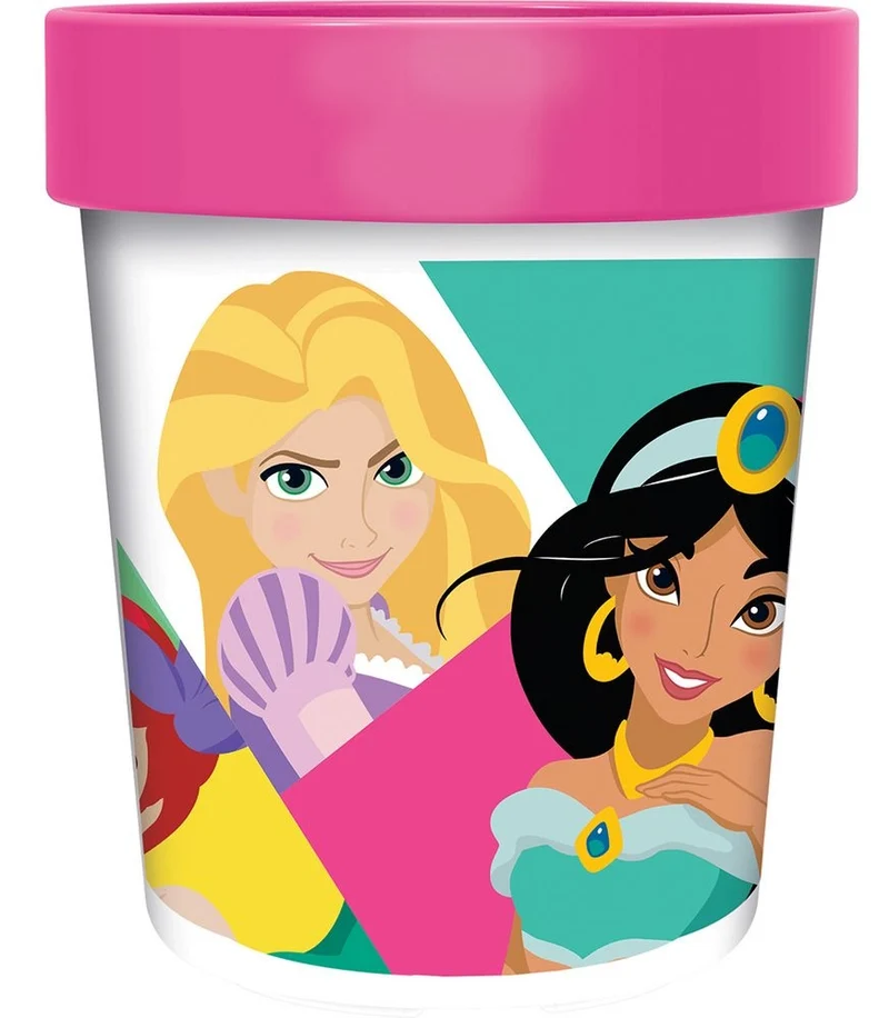 TATAWAY Disney Bicchiere rosa per bambine in plastica Principesse Jasmine 260 ml