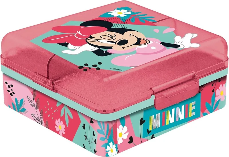 TATAWAY Sandwich Box Bimbe Disney Minnie Multi Scomparto in plastica senza