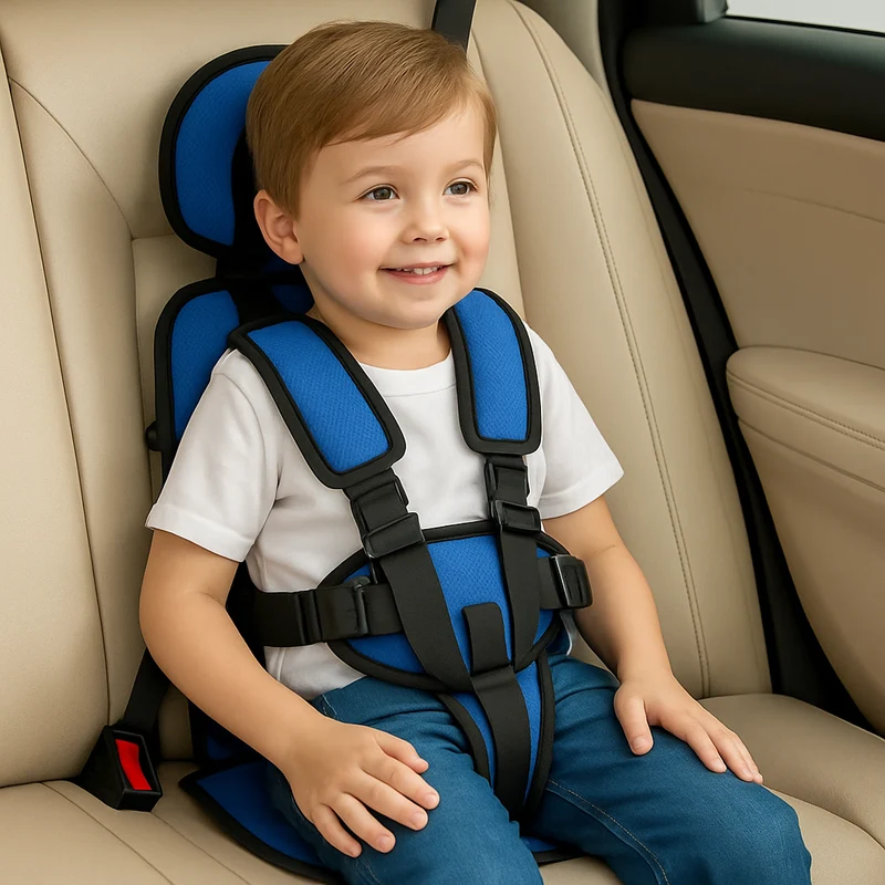 Comfortable Portable Child Car Seat with Safety Belt
