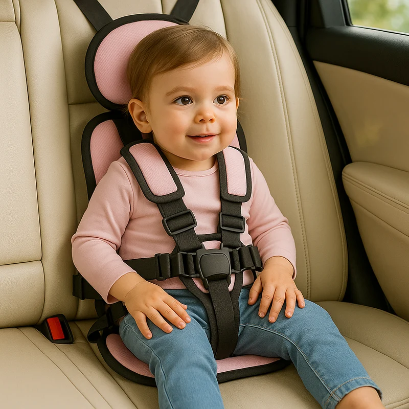 Comfortable Portable Child Car Seat with Safety Belt