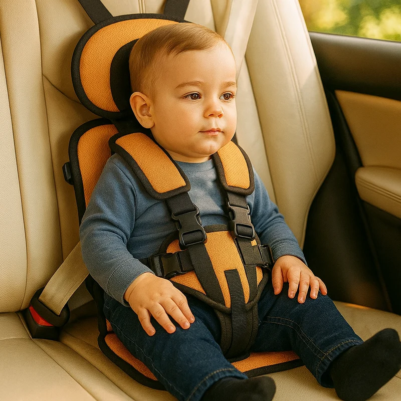 Comfortable Portable Child Car Seat with Safety Belt
