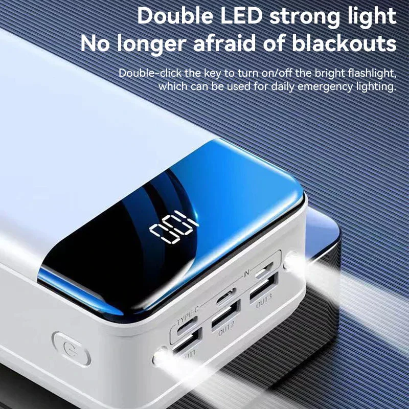 VoltMate Powerbank 50.000 mAh – USB-C Snellader voor Reizen & Nood