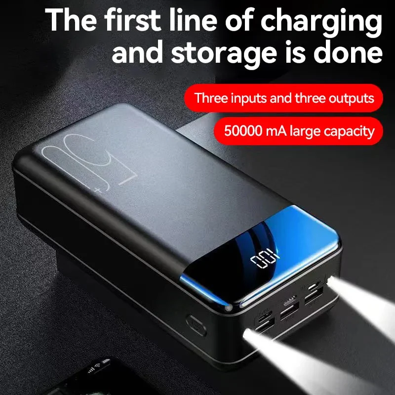 VoltMate Powerbank 50.000 mAh – USB-C Snellader voor Reizen & Nood