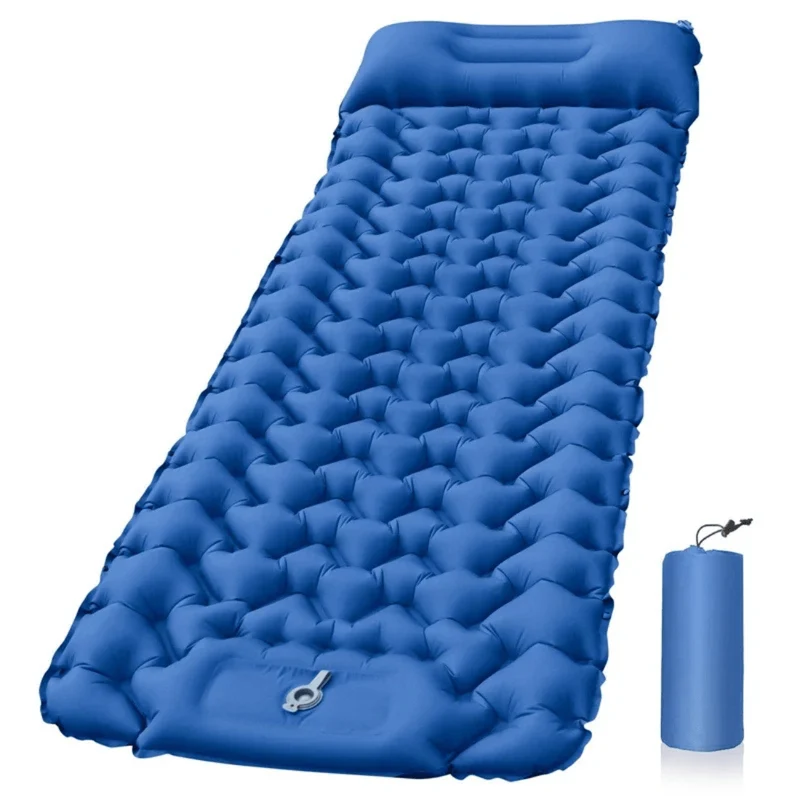 Opblaasbaar Kampeermatras met Voetpomp en Kussen – Licht & Waterdicht