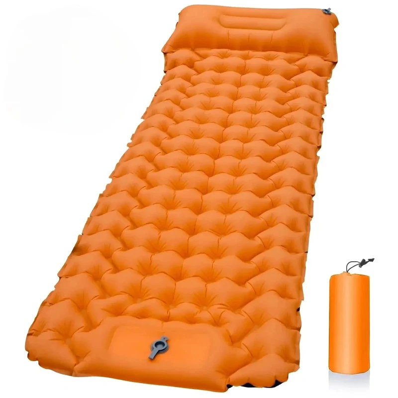 Opblaasbaar Kampeermatras met Voetpomp en Kussen – Licht & Waterdicht