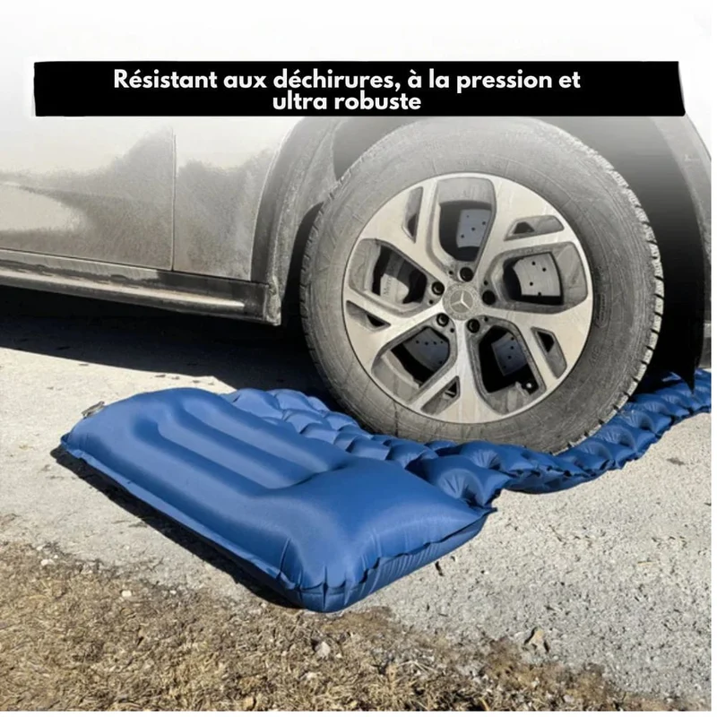 Opblaasbaar Kampeermatras met Voetpomp en Kussen – Licht & Waterdicht
