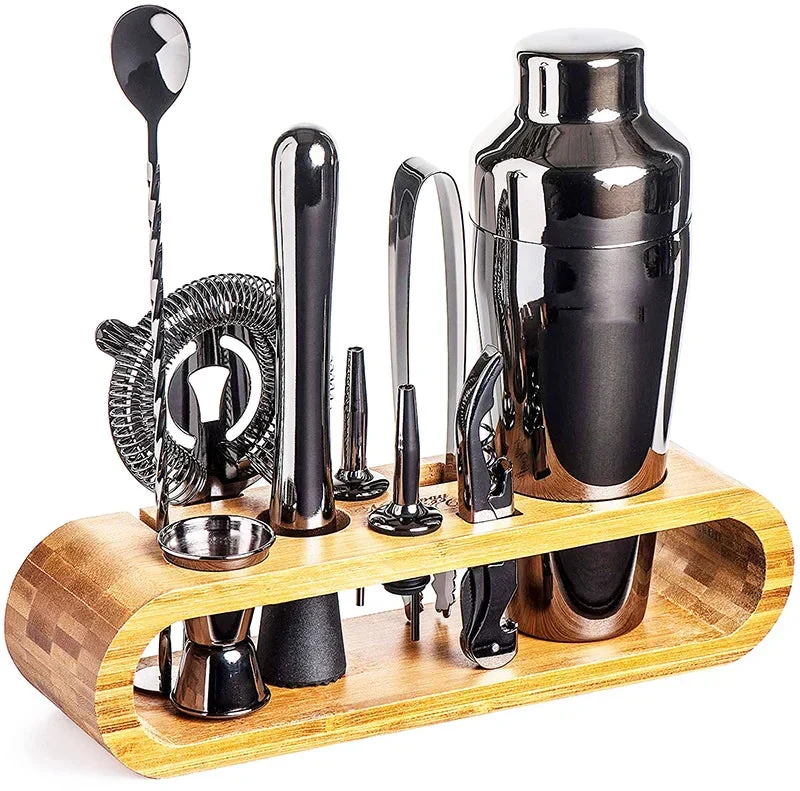 BarCraft Cocktailset – 10-delige RVS Shakerset voor Thuis