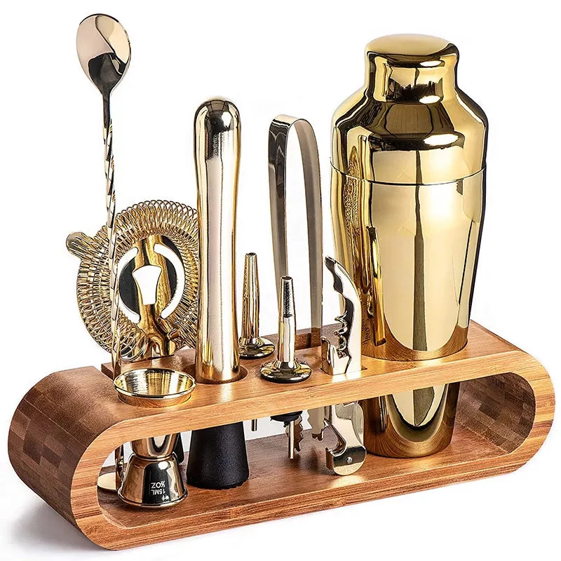 BarCraft Cocktailset – 10-delige RVS Shakerset voor Thuis