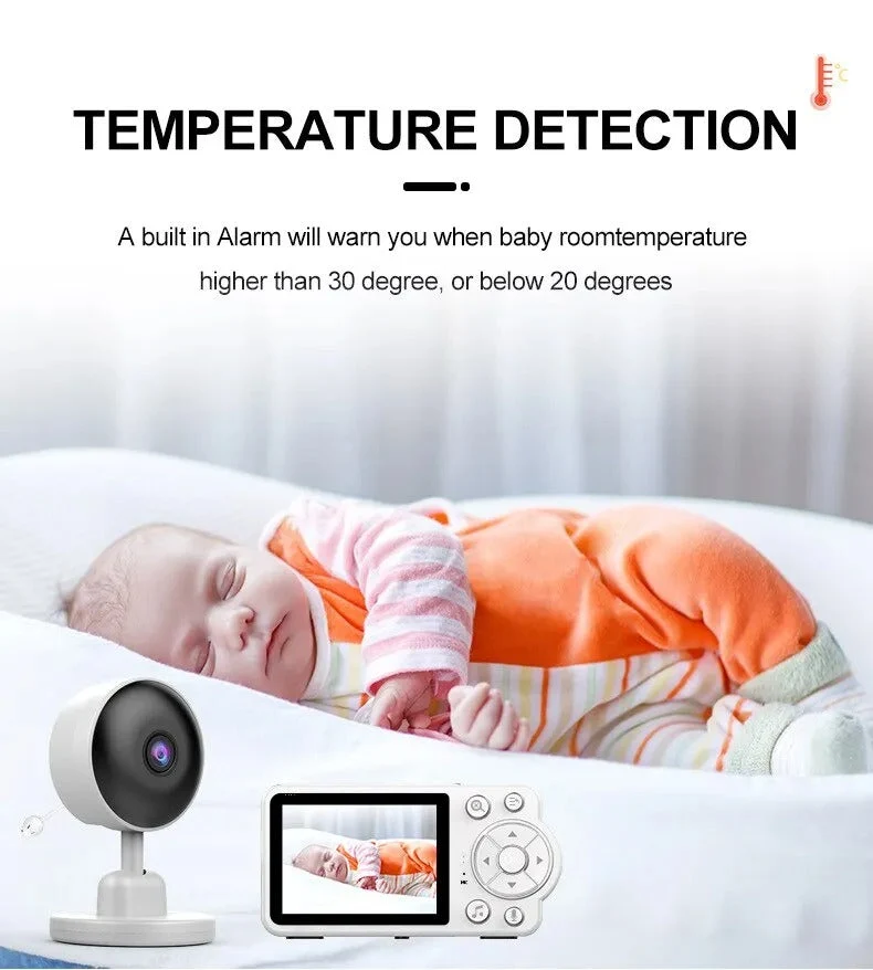 Nuvia – Babyfoon met camera & nachtzicht – Huil- & temperatuuralarm