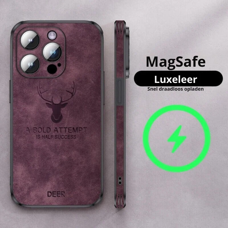 iPhone hoesje MagSafe – Magnetisch telefoonhoesje met suède-look