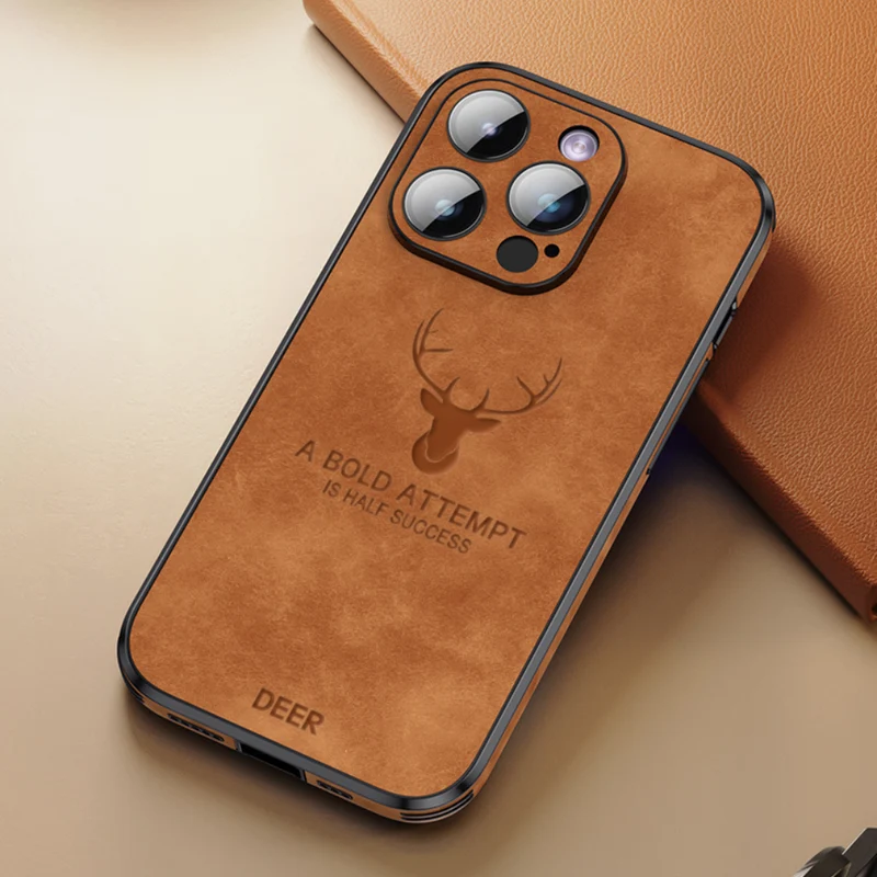 iPhone hoesje MagSafe – Magnetisch telefoonhoesje met suède-look
