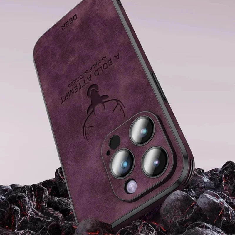 iPhone hoesje MagSafe – Magnetisch telefoonhoesje met suède-look