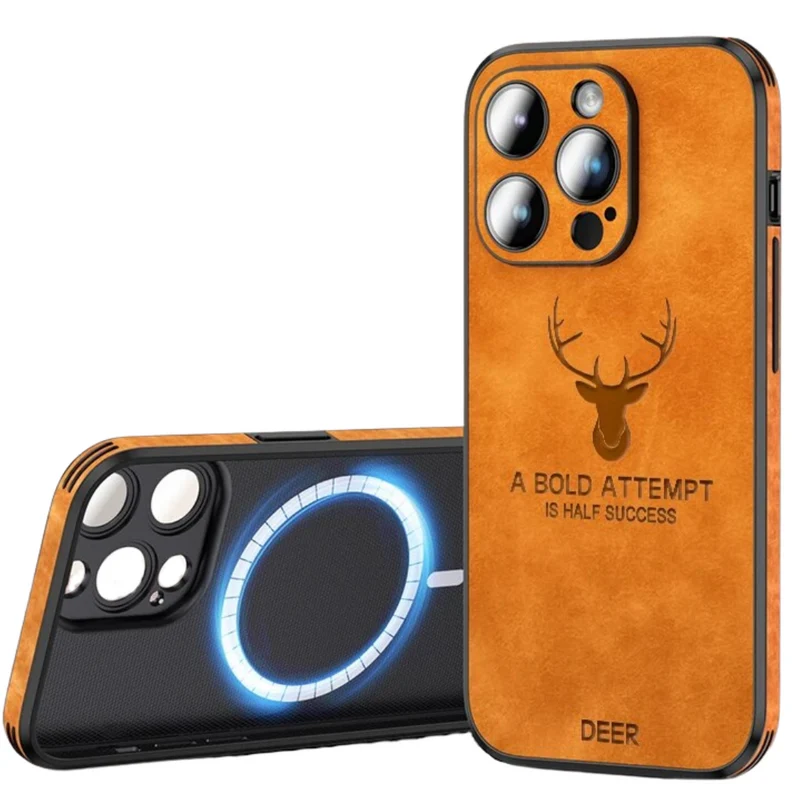 iPhone hoesje MagSafe – Magnetisch telefoonhoesje met suède-look