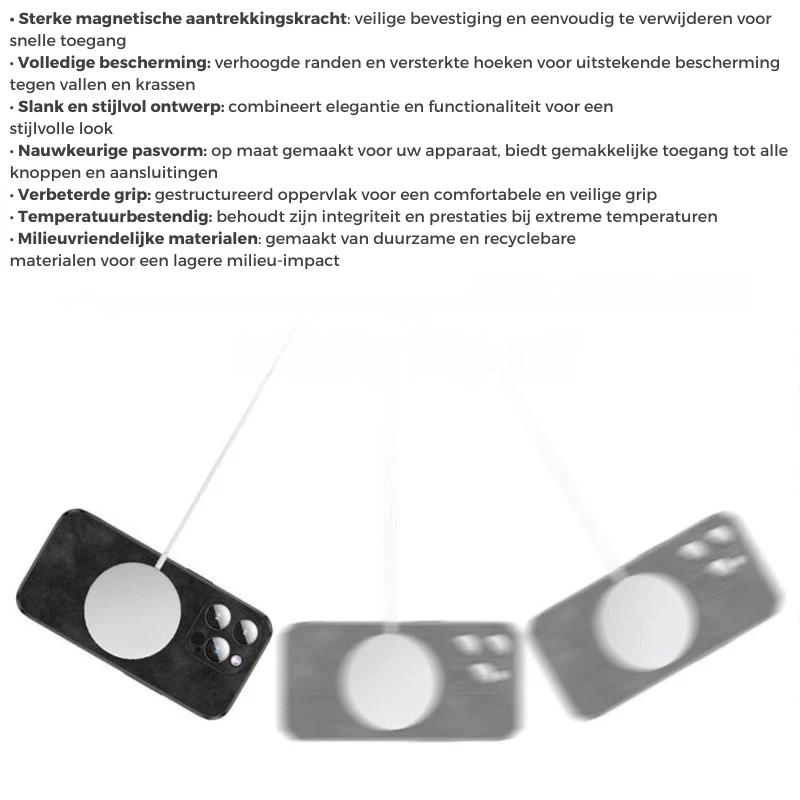 iPhone hoesje MagSafe – Magnetisch telefoonhoesje met suède-look