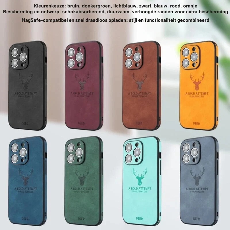 iPhone hoesje MagSafe – Magnetisch telefoonhoesje met suède-look