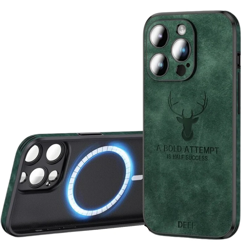 iPhone hoesje MagSafe – Magnetisch telefoonhoesje met suède-look
