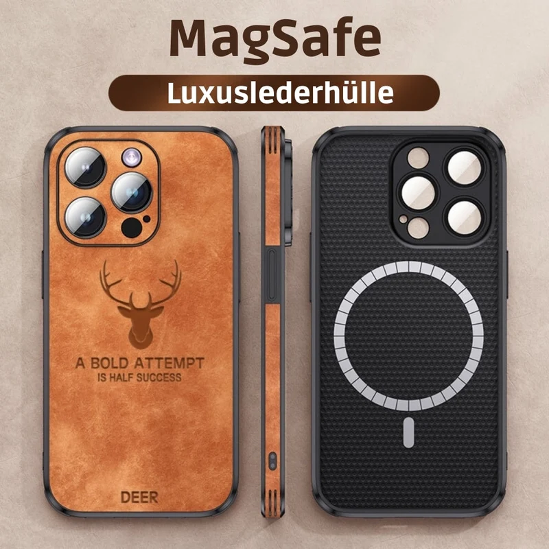 iPhone hoesje MagSafe – Magnetisch telefoonhoesje met suède-look