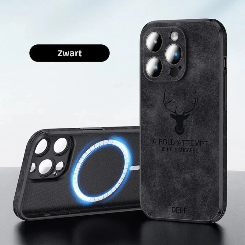 iPhone hoesje MagSafe – Magnetisch telefoonhoesje met suède-look