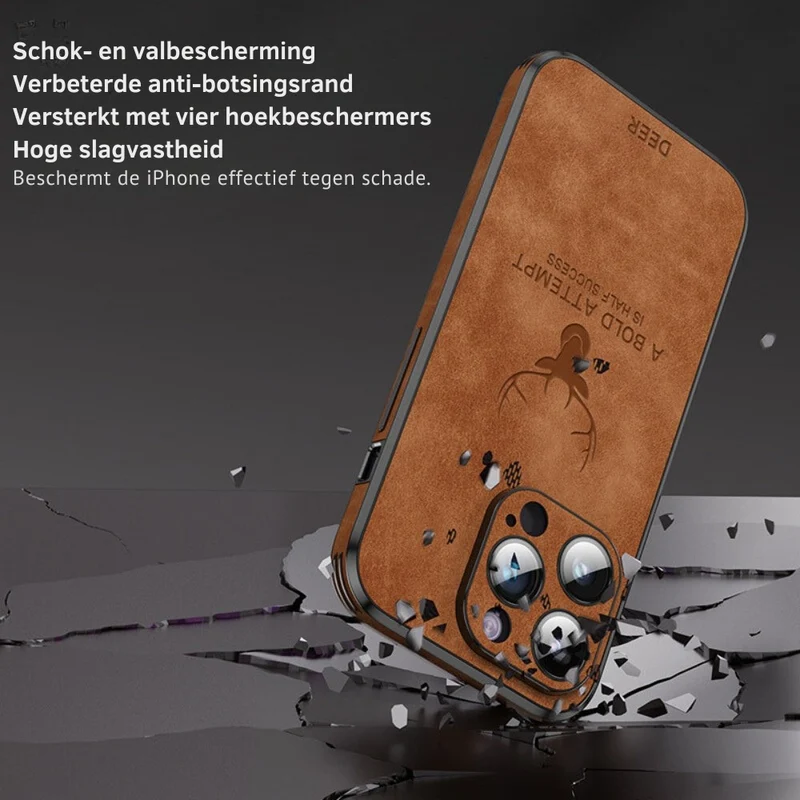 iPhone hoesje MagSafe – Magnetisch telefoonhoesje met suède-look