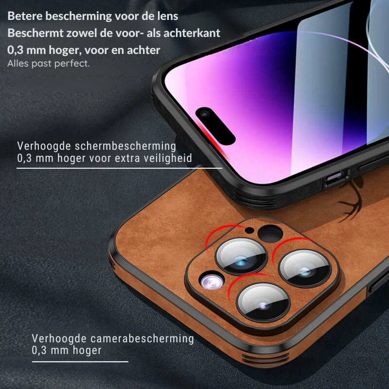 iPhone hoesje MagSafe – Magnetisch telefoonhoesje met suède-look