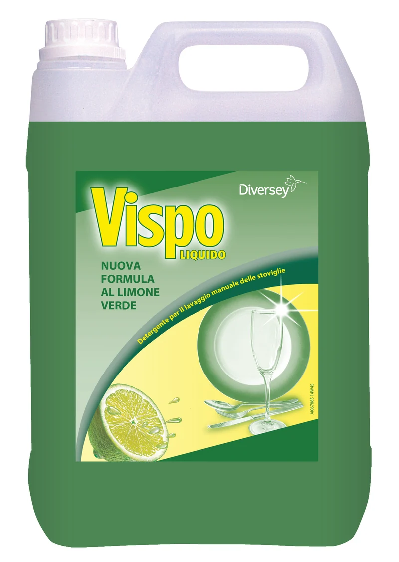 Detergente concentrato per lavaggio manuale stoviglie Diversey Vispo Liquido 5 litri DISPONIBILE IN 7 GIORNI LAVORATIVI