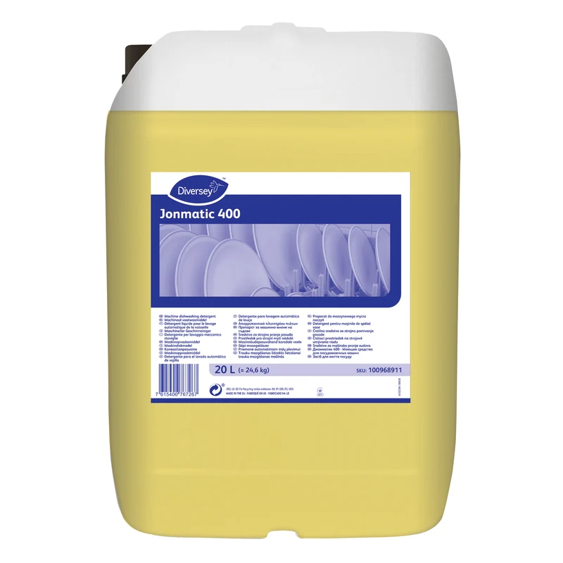 Detergente lavastoviglie per acque dure Diversey Jonmatic 400 20 litri DISPONIBILE IN 7 GIORNI LAVORATIVI