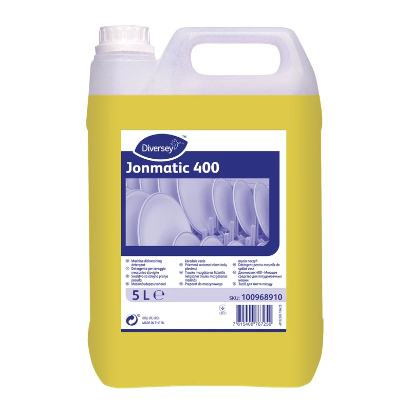 Detergente lavastoviglie per acque dure Diversey Jonmatic 400 5 litri DISPONIBILE IN 7 GIORNI LAVORATIVI