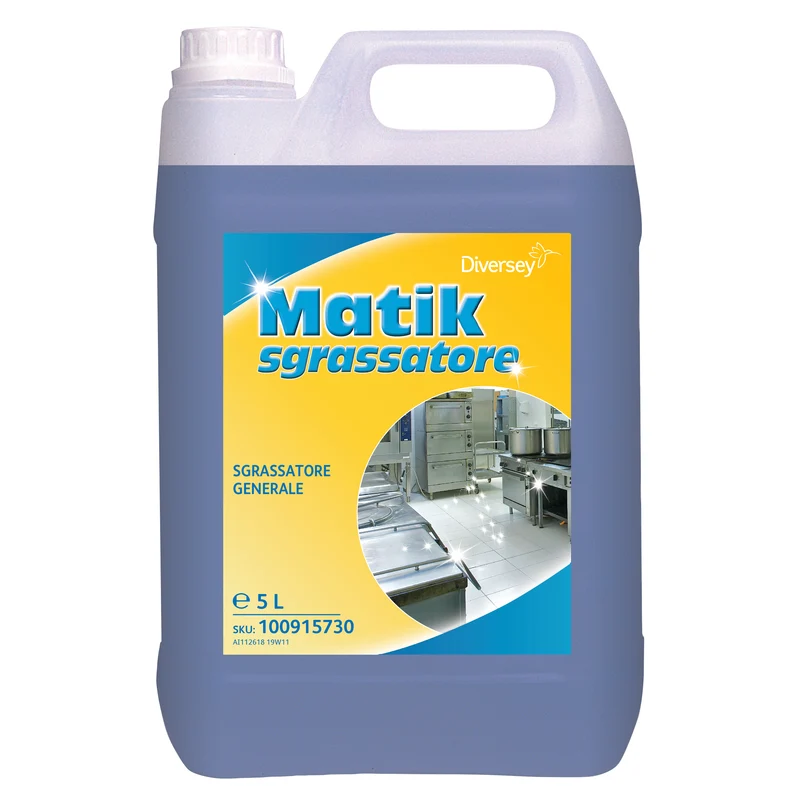 Detergente sgrassante per pavimenti e superfici Diversey Matik Sgrassatore 2x5 litri DISPONIBILE IN 7 GIORNI LAVORATIVI