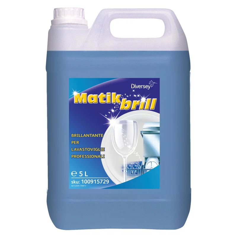 Brillantante per il risciacquo in lavastoviglie Diversey Matik Brill 5 litri DISPONIBILE IN 7 GIORNI LAVORATIVI