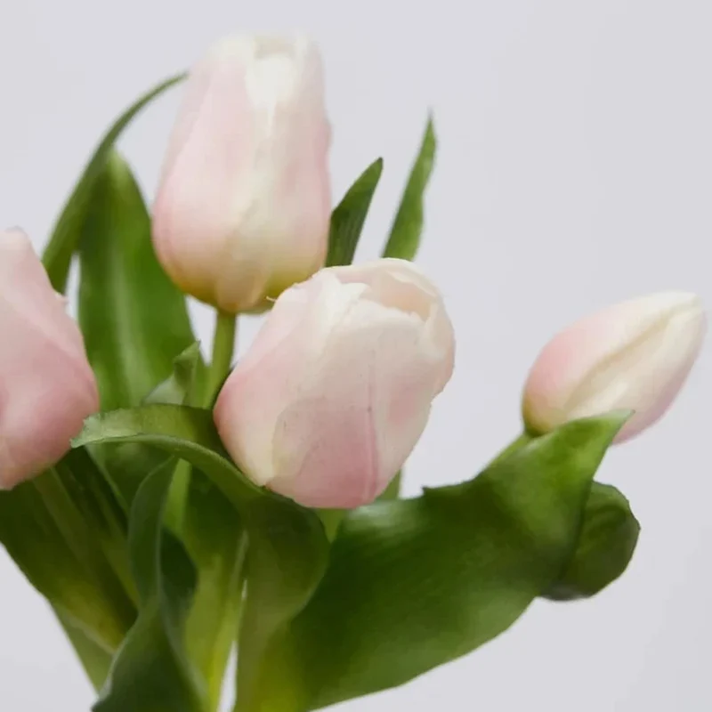 BOUQUET TULIPANI OLIS ARTIFICIALE H28CM BIANCO O ROSA ASSORTITO
