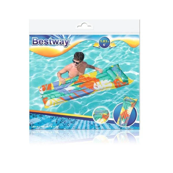 Bestway Materassino Multicolor 4 Tubi Cm 185X70cm assortimento casuale