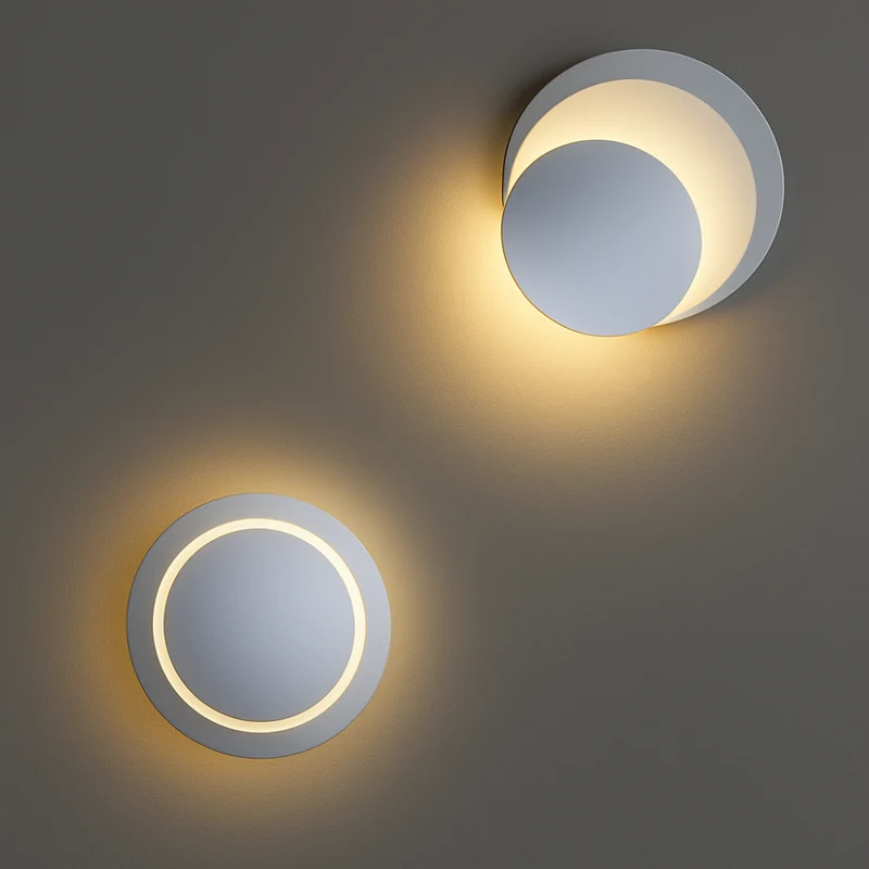 Modern rotating LED wall lamp with 350° swivel
