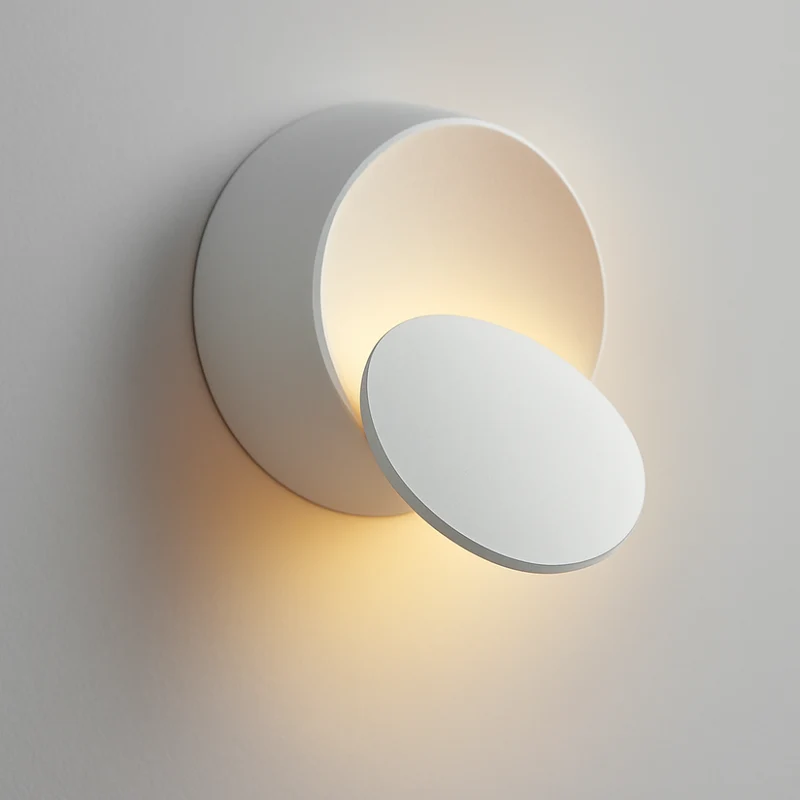 Modern rotating LED wall lamp with 350° swivel