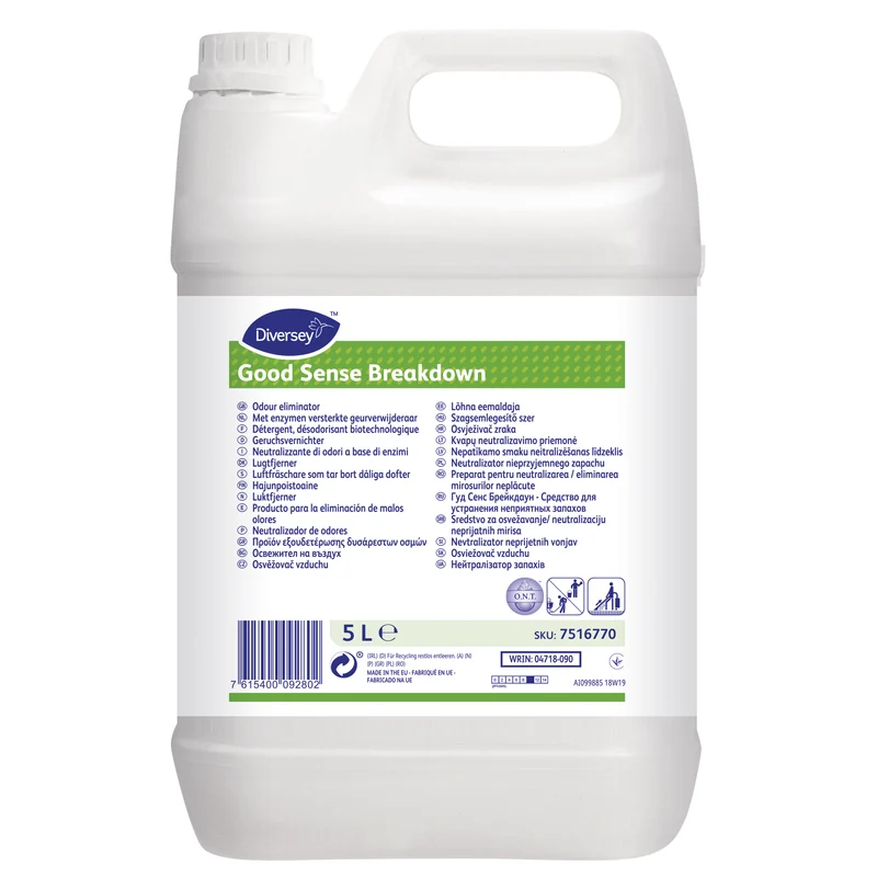 Neutralizzante enzimatico di cattivi odori Diversey Good Sense Breakdown 5 litri DISPONIBILE IN 7 GIORNI LAVORATIVI
