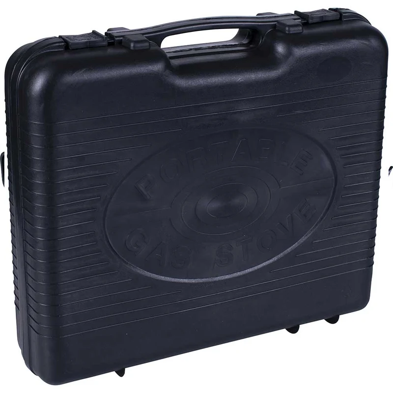 Fornello a Gas 1 Fiamma Portatile Con Bomboletta Ricaricabile 34x29x9 cm Nero