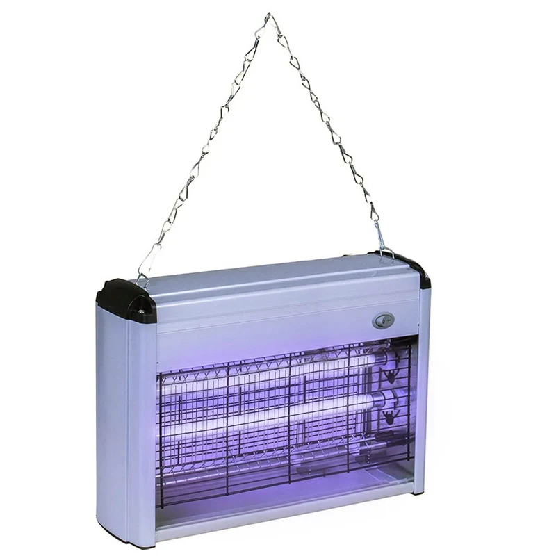 Zanzariera Elettrica Anti Zanzare Mosche 2 Lampade UV Elettroinsetticida Slim