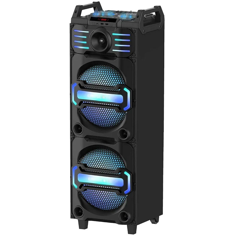 Cassa Altoparlante Speaker Bluetooth con Effetti Luce LED Portatile USB Aux MP3
