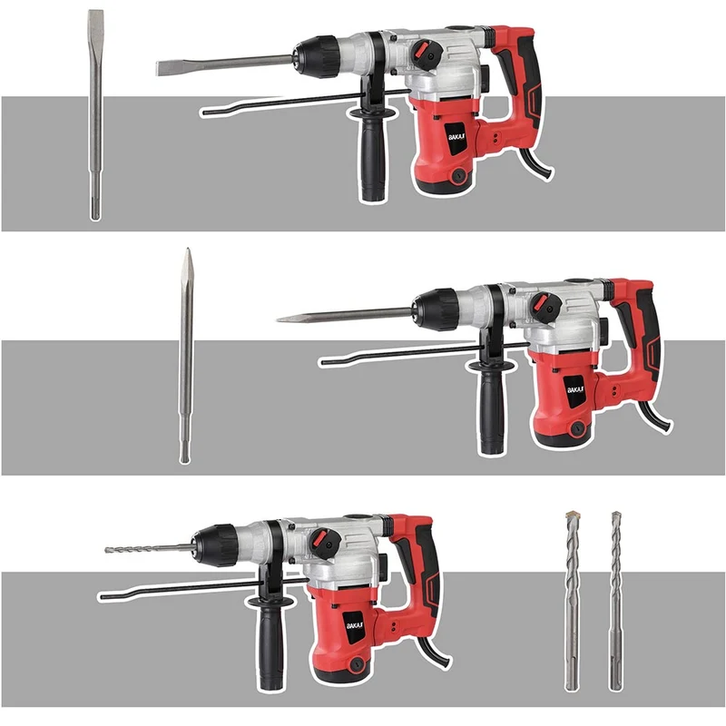 Martello Perforatore Rotativo Trapano Demolitore Tassellatore 1250W 4J Valigetta
