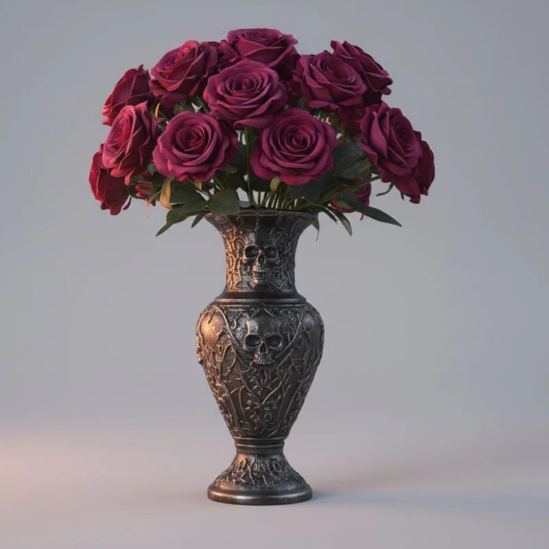 Artificial Flower Arrangements with Realistic Roses and Open Blooms for Vase Décor