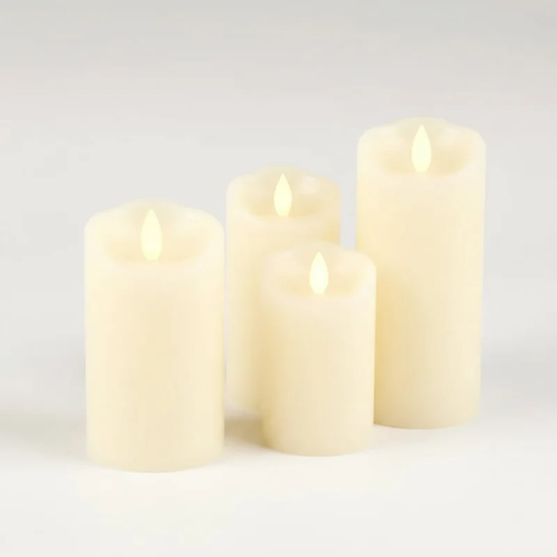 Flameless Candles Battery Operated LED with Flickering Flame Effect and Wavy Wax Edge
