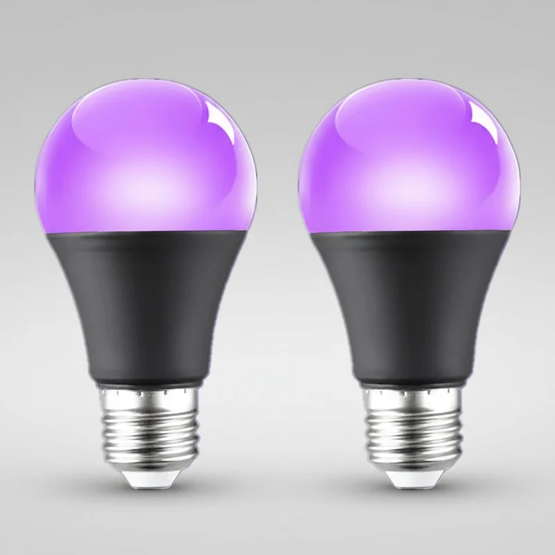 Black Light Bulb LED E27 with Purple Glow for Halloween Decorations