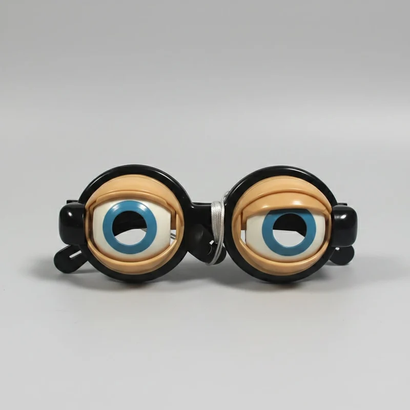 Crazy Eyes Glasses with Moving Eyelids and Spiral Heart Patterns Novelty Party Eyewear