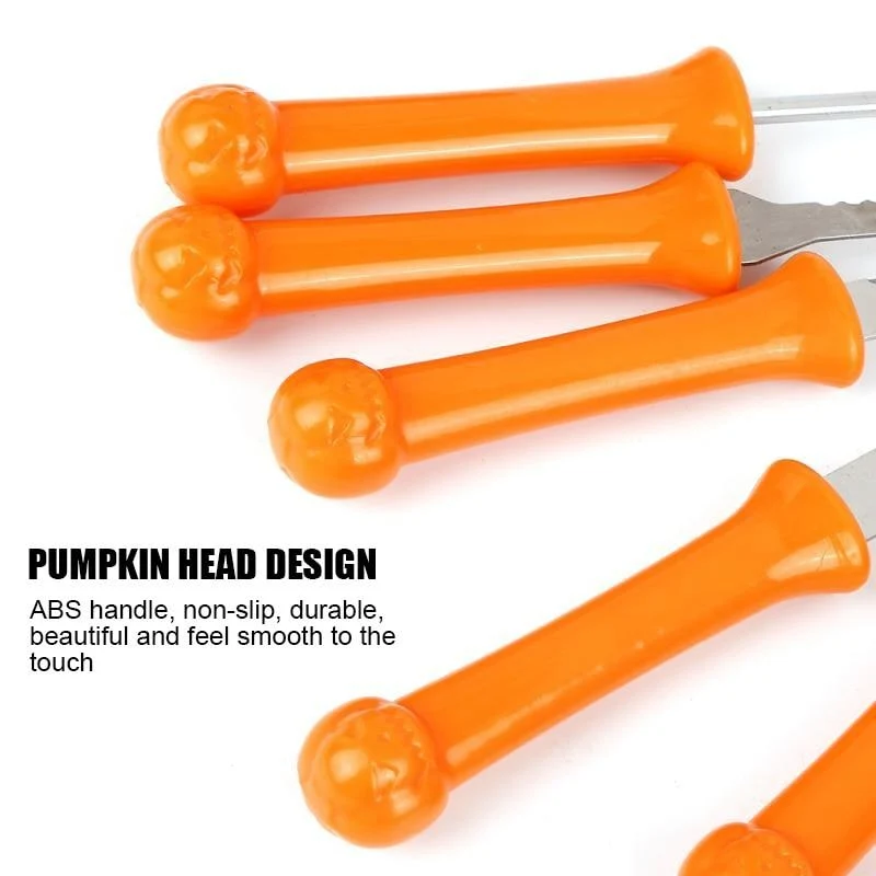 Halloween Stainless Steel Pumpkin Carving Kit, 8 Tools with Case, Tree